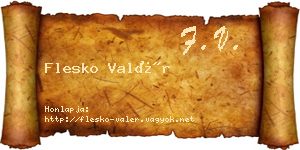 Flesko Valér névjegykártya